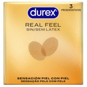 Durex Preservativos Real Feel, Sensación Piel con Piel, Sin látex